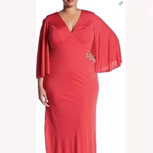 ABS by Allen Schwartz Capelet Jersey Gown Plus 1X